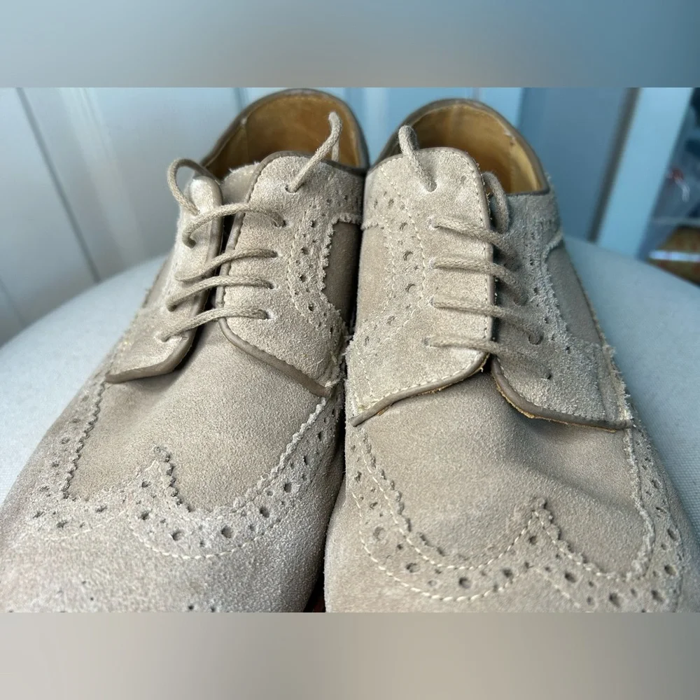 Mercanti Florentini Suede Wingtip Oxford Driving Dress Shoe Size 11
